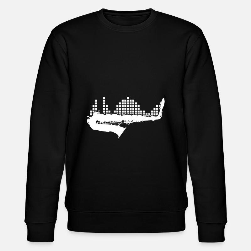 Saxophon - Stanley/Stella Unisex Bio-Sweatshirt CHANGER  - Schwarz