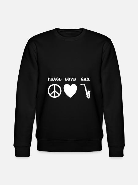 Love Saxophone - Stanley/Stella CHANGER Unisex Organic Sweatshirt - black