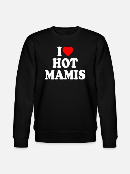 I love hot mamis - Stanley/Stella CHANGER Unisex Organic Sweatshirt - black