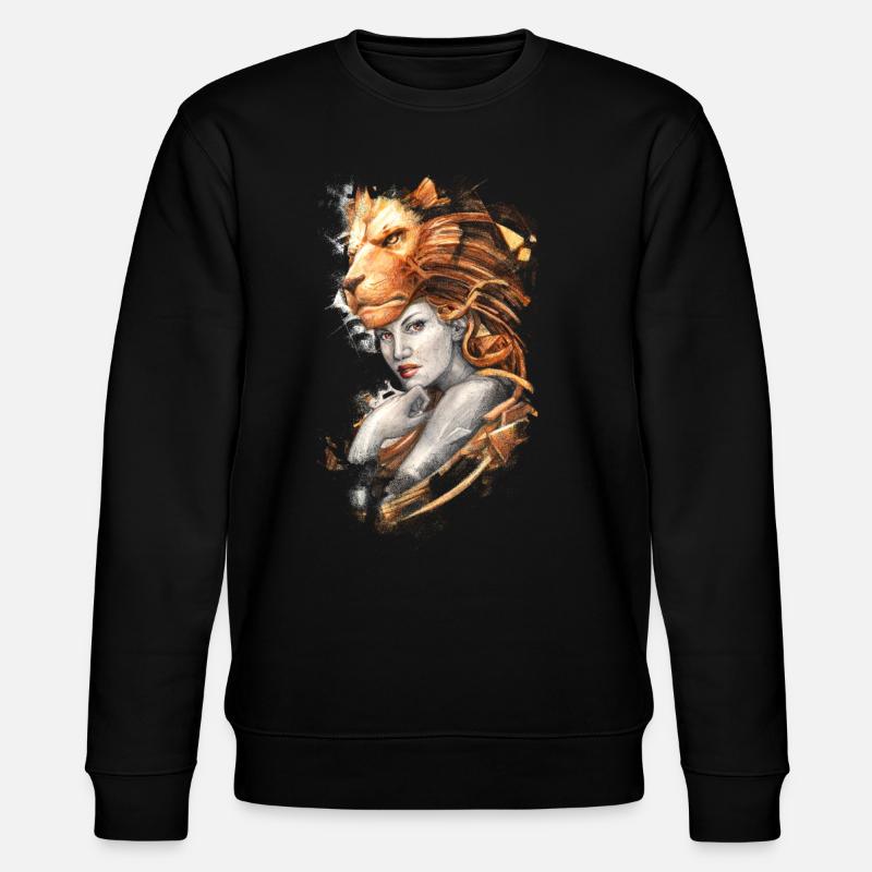 Löwe - Stanley/Stella Unisex Bio-Sweatshirt CHANGER  - Schwarz