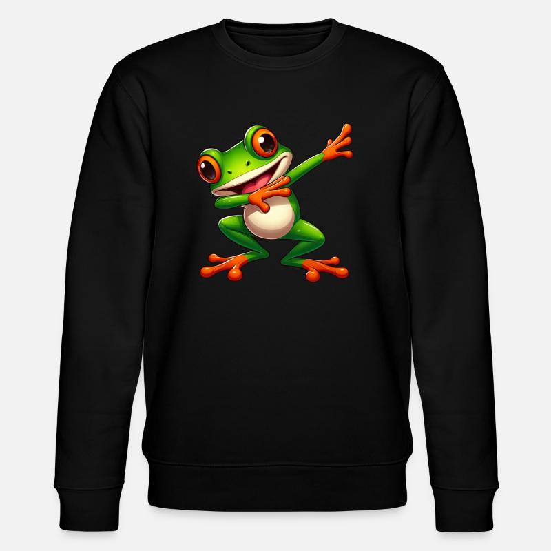 Cool Frog Dabbing Toad Style - Stanley/Stella CHANGER Unisex Organic Sweatshirt - black