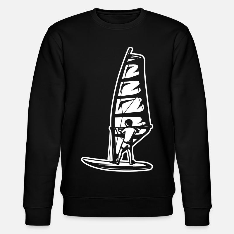 Windsurfer Junge - Stanley/Stella Unisex Bio-Sweatshirt CHANGER  - Schwarz