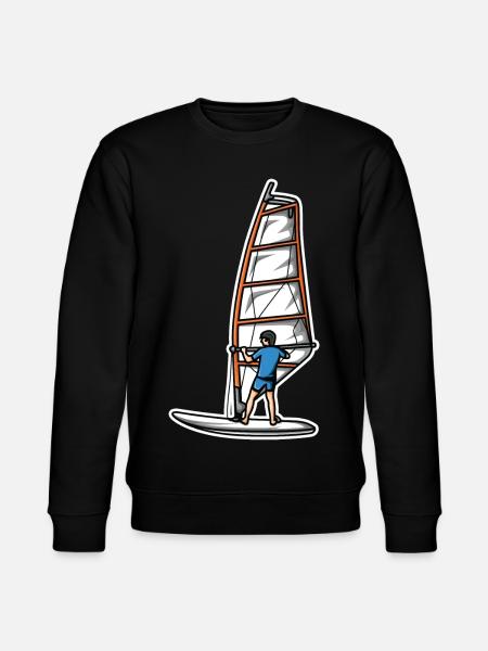 Funny windsurfer boy - Stanley/Stella CHANGER Unisex Organic Sweatshirt - black