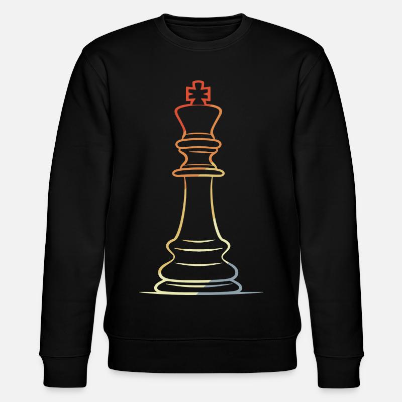 Schachfigur Line Art - Stanley/Stella Unisex Bio-Sweatshirt CHANGER  - Schwarz