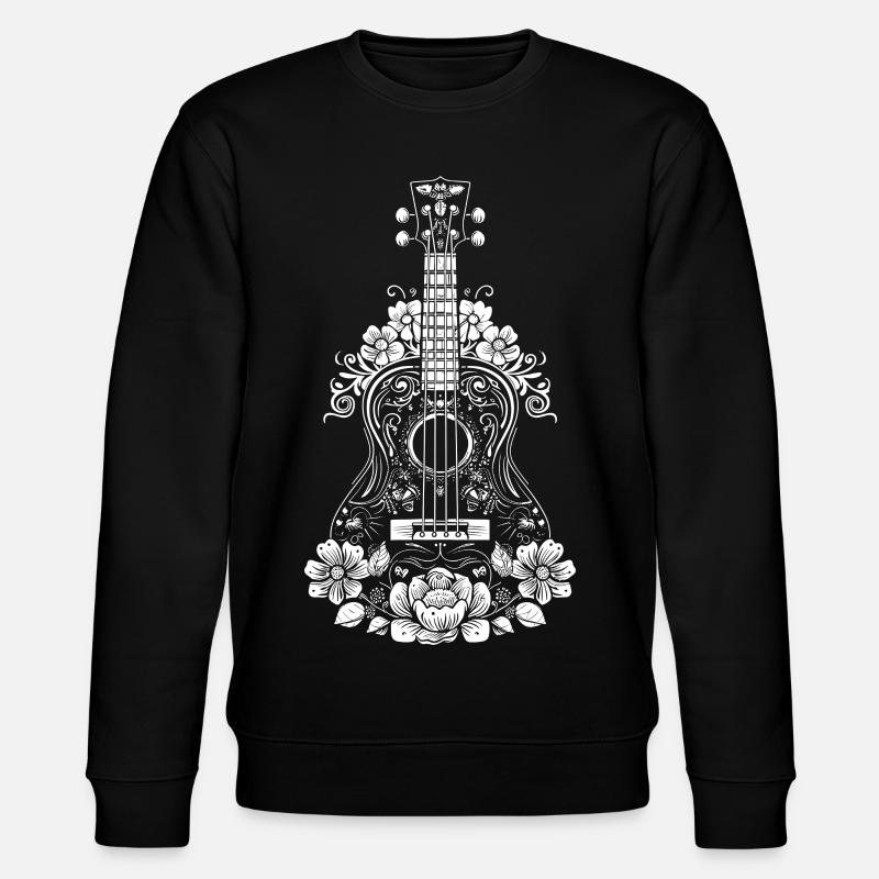 Ukulele Comic Style - Stanley/Stella CHANGER Unisex Organic Sweatshirt - black