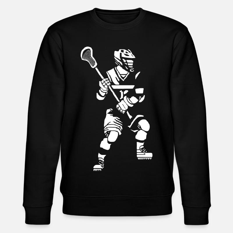 Lacrosse Player Pixel Art - Stanley/Stella CHANGER Unisex Organic Sweatshirt - black