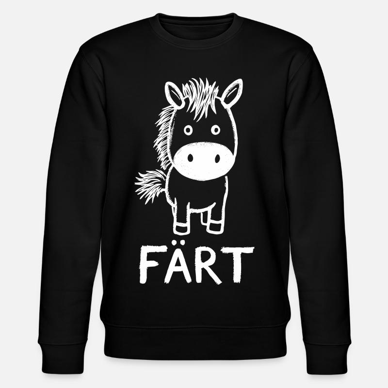 Cavalier cheval Propriétaire de chevaux FÄRT - Sweat bio CHANGER Stanley/Stella Unisexe - noir
