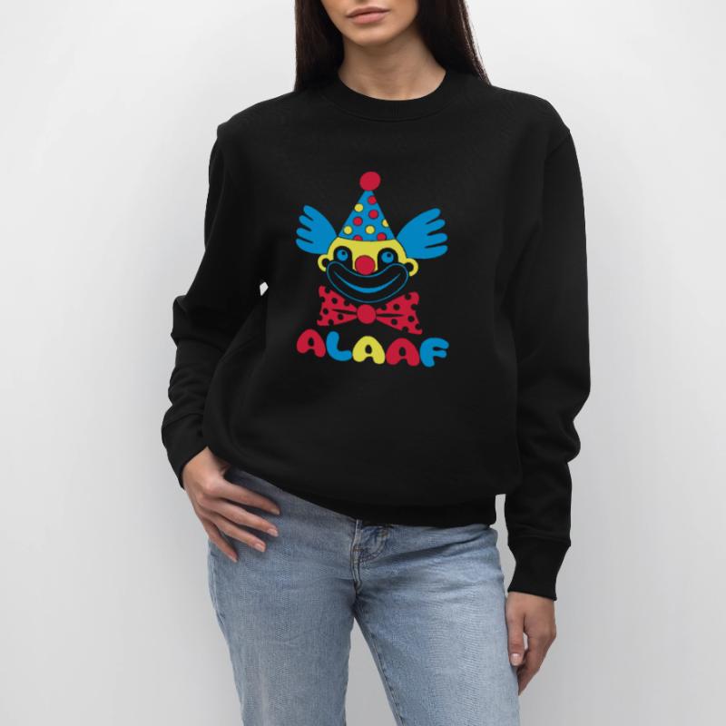 Fasching Karneval Clown ALAAF 1, 2 oder 3 Farben Stanley/Stella Unisex Bio-Sweatshirt CHANGER 