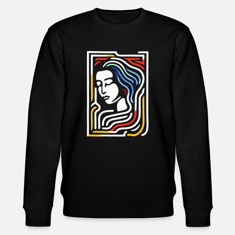 Das wunderschöne Labyrinth - Stanley/Stella Unisex Bio-Sweatshirt CHANGER  - Schwarz