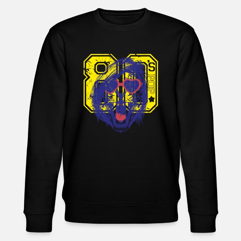 Leopard 80's - Sweat bio CHANGER Stanley/Stella Unisexe - noir