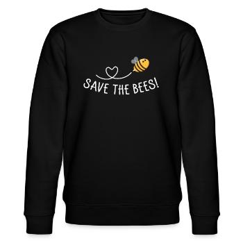 Save the bees! - Stanley/Stella Unisex Bio-Sweatshirt CHANGER  - Schwarz - Vorne - Nik (191cm) & Marisol (170cm)