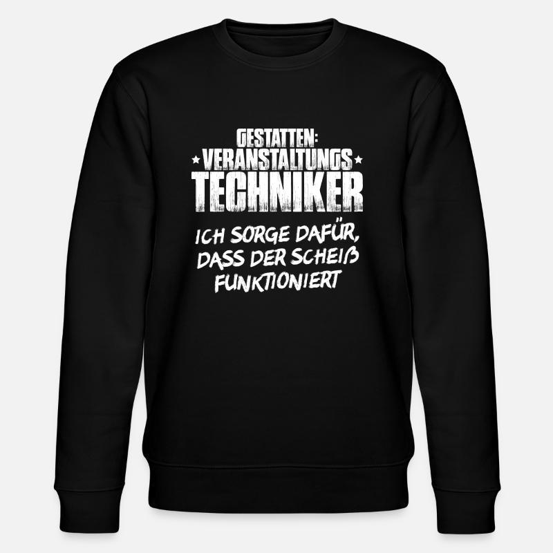 Veranstaltungstechniker Event Technician - Stanley/Stella Unisex Bio-Sweatshirt CHANGER  - Schwarz