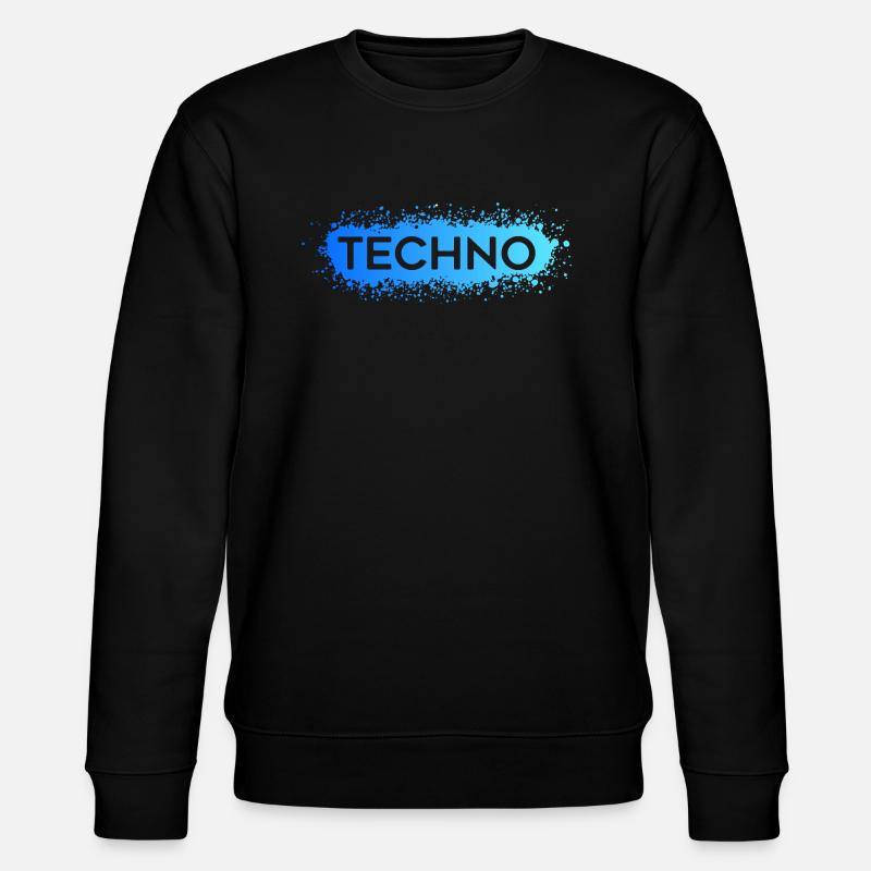Techno Techno Bleu Splat - Sweat bio CHANGER Stanley/Stella Unisexe - noir