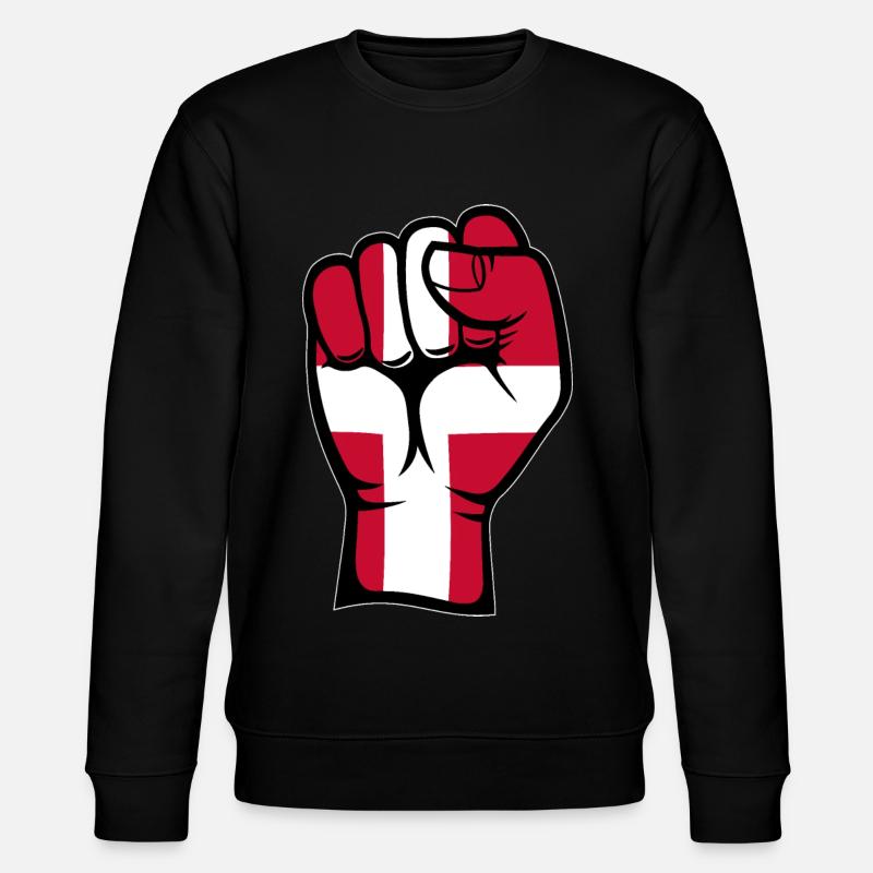 Danemark Drapeau Poing Main Symbole - Sweat bio CHANGER Stanley/Stella Unisexe - noir