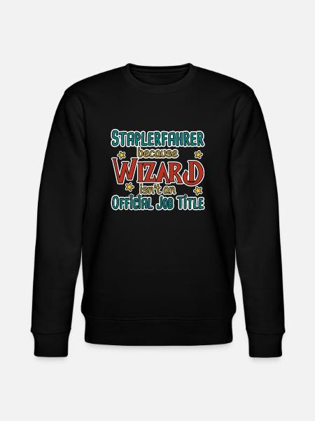 Gabelstaplerfahrer Wizard Staplerfahrer - Stanley/Stella Unisex Bio-Sweatshirt CHANGER  - Schwarz