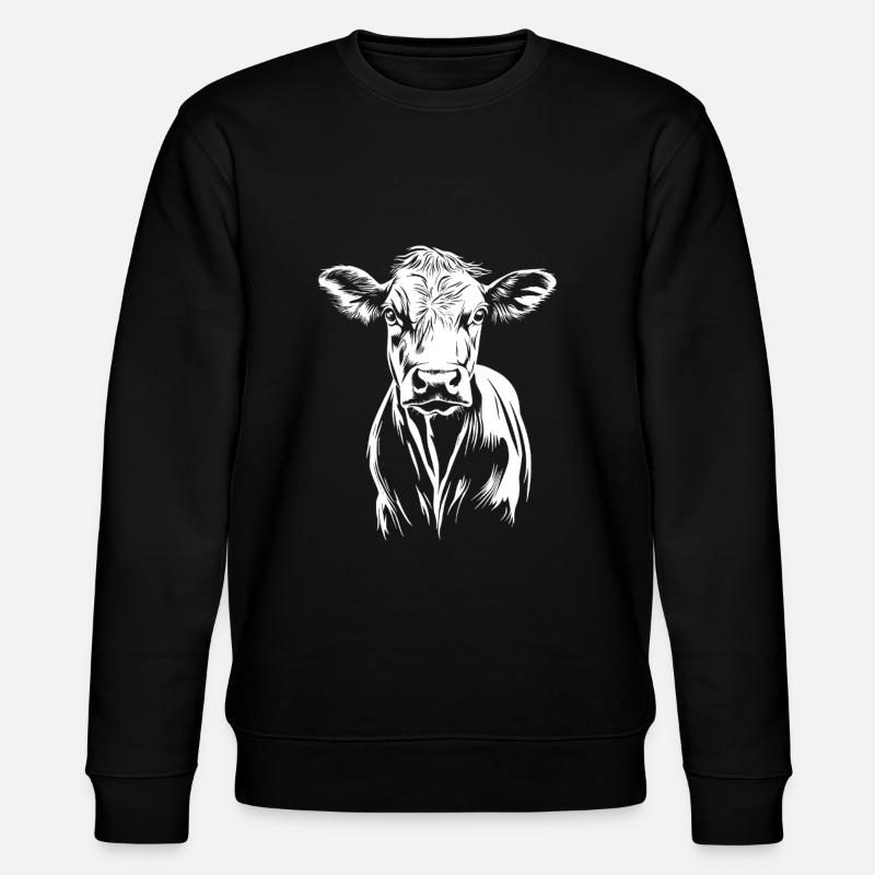 Kuh Minimalistisch - Stanley/Stella Unisex Bio-Sweatshirt CHANGER  - Schwarz