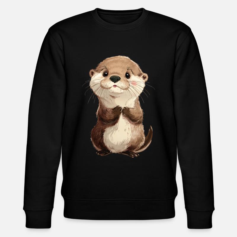 Süßer Baby Otter - Stanley/Stella Unisex Bio-Sweatshirt CHANGER - Schwarz