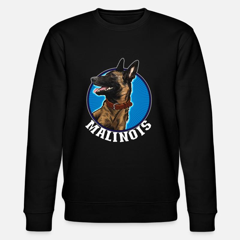 Motif chien belge malinois - Sweat bio CHANGER Stanley/Stella Unisexe - noir