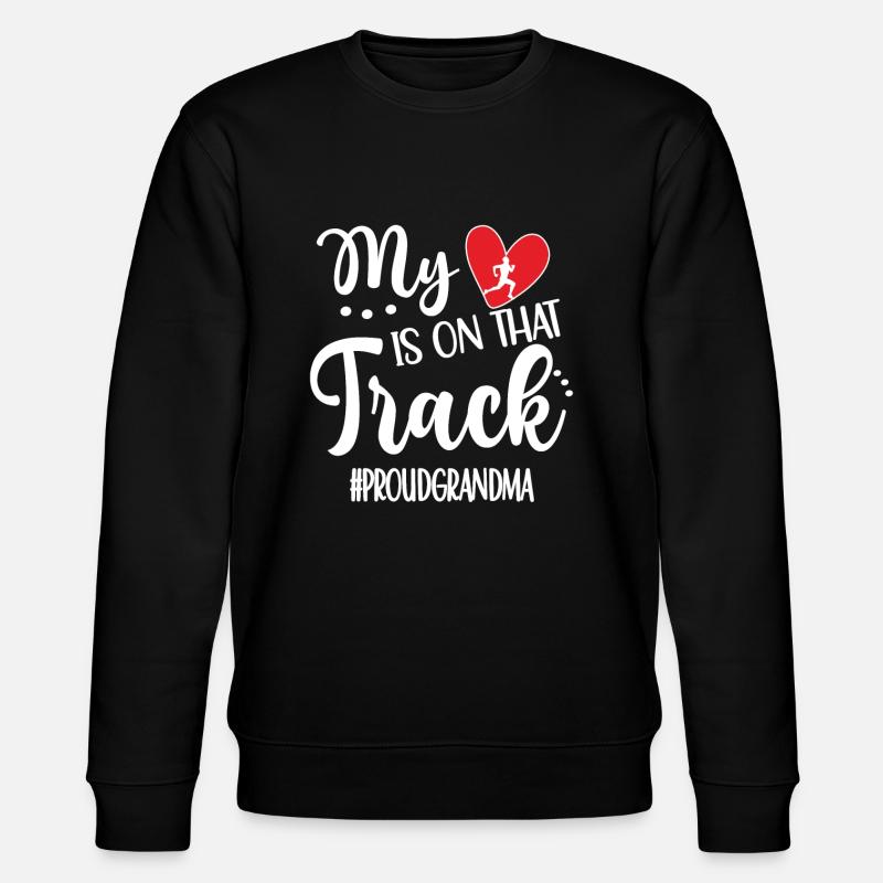 Stolze Leichtathletik-Oma Leichtathlet Großmutter - Stanley/Stella Unisex Bio-Sweatshirt CHANGER  - Schwarz