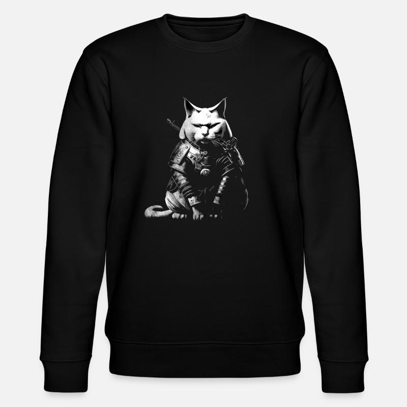 Chat samouraï cool - Sweat bio CHANGER Stanley/Stella Unisexe - noir