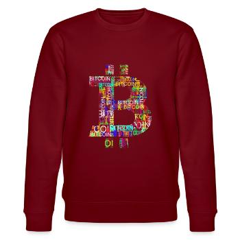 BITCOIN COLORS Couleurs colorées Cadeau pour Hodler - Sweat bio CHANGER Stanley/Stella Unisexe - bordeaux - Devant - Nik (191cm) & Marisol (170cm)