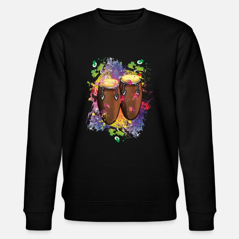 Salsa Conga Musik Instrumenten - Stanley/Stella Unisex Bio-Sweatshirt CHANGER  - Schwarz