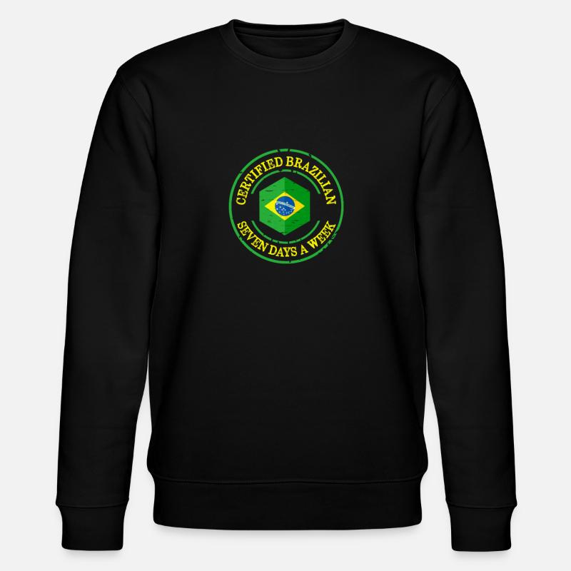 Drapeau Brésilien Certifié Brésilien - Sweat bio CHANGER Stanley/Stella Unisexe - noir