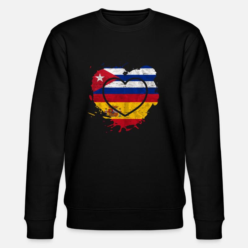 Espagne Cuba Coeur - Sweat bio CHANGER Stanley/Stella Unisexe - noir
