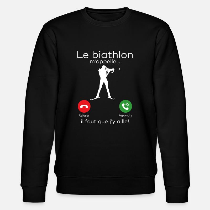 le biathlon m'appelle - Sweat bio CHANGER Stanley/Stella Unisexe - noir