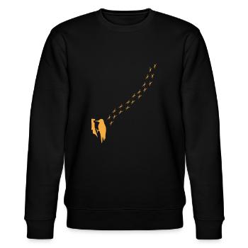 Der kleine Specht - Stanley/Stella Unisex Bio-Sweatshirt CHANGER  - Schwarz - Vorne - Nik (191cm) & Marisol (170cm)