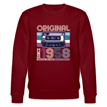 Original 1958 62e anniversaire Cadeau Hommes - Sweat bio CHANGER Stanley/Stella Unisexe - bordeaux - Devant - Nik (191cm) & Marisol (170cm)