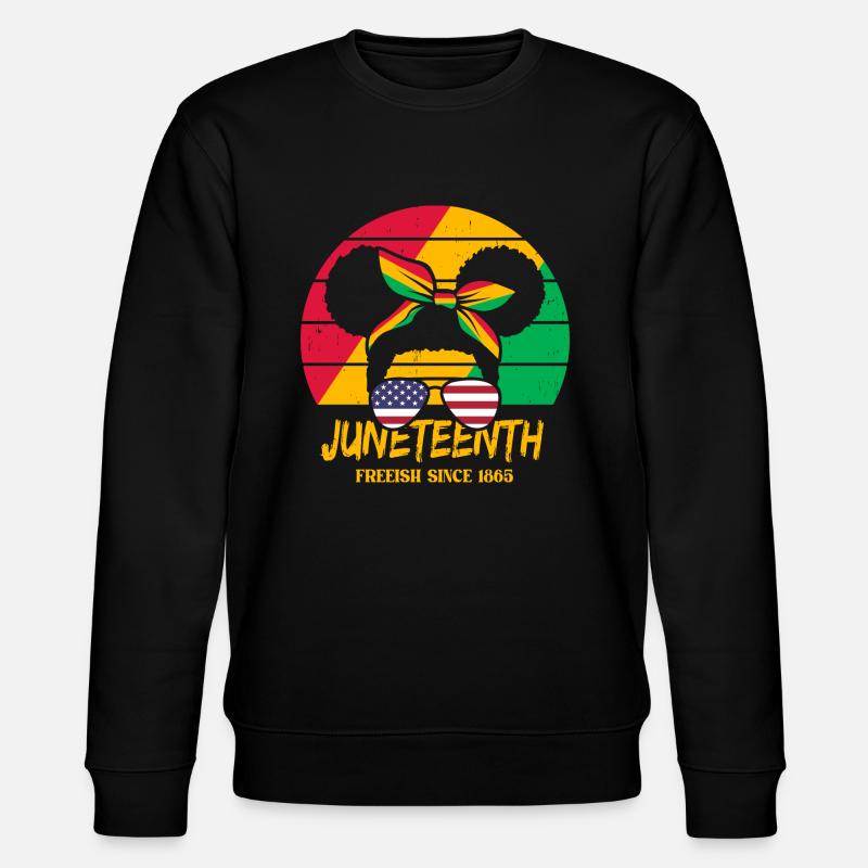 Juneteenth - Stanley/Stella CHANGER Unisex Organic Sweatshirt - black