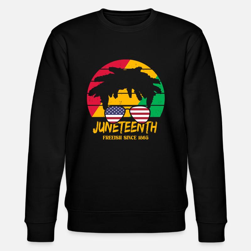 Juneteenth - Stanley/Stella Unisex Bio-Sweatshirt CHANGER  - Schwarz