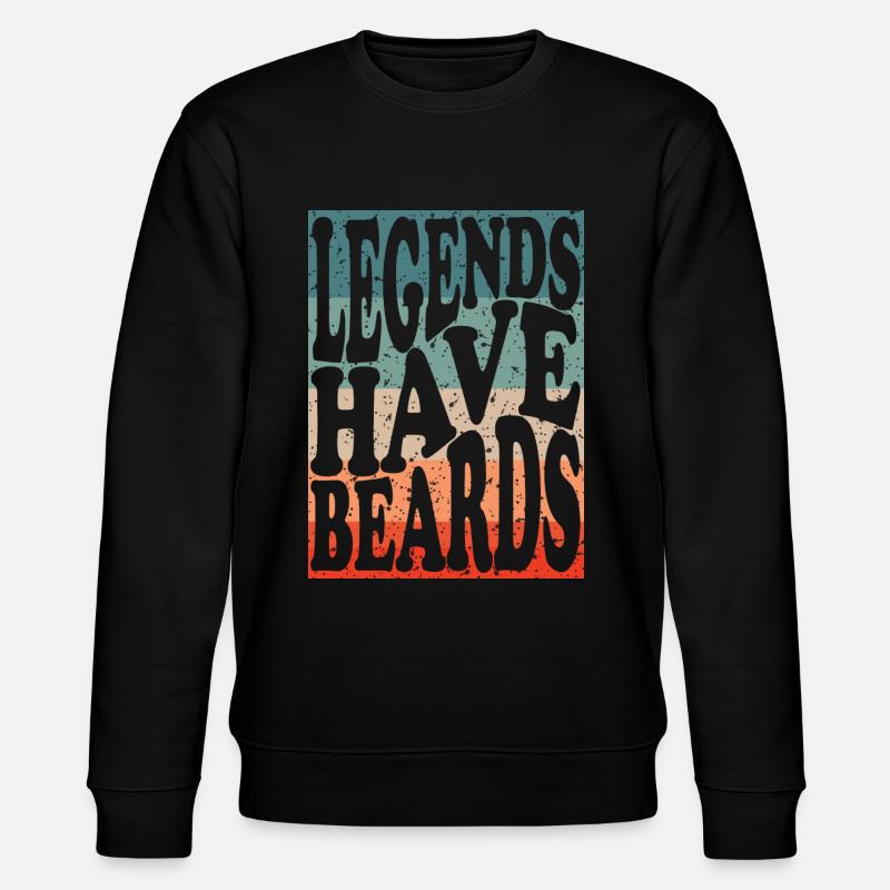 Legenden tragen Bart - Stanley/Stella Unisex Bio-Sweatshirt CHANGER  - Schwarz