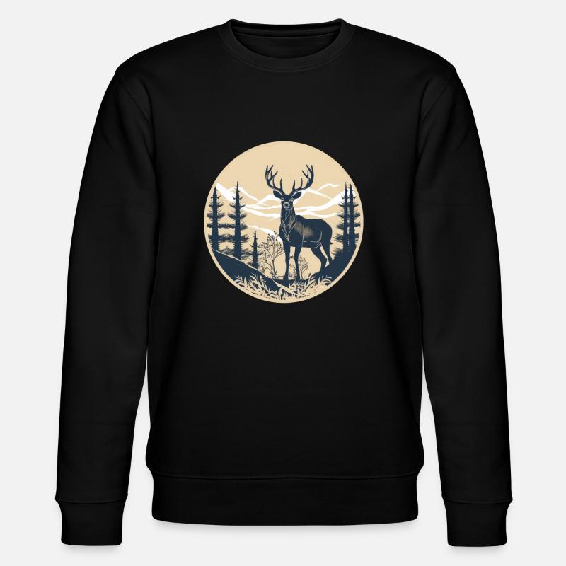 Cerf - Sweat bio CHANGER Stanley/Stella Unisexe - noir
