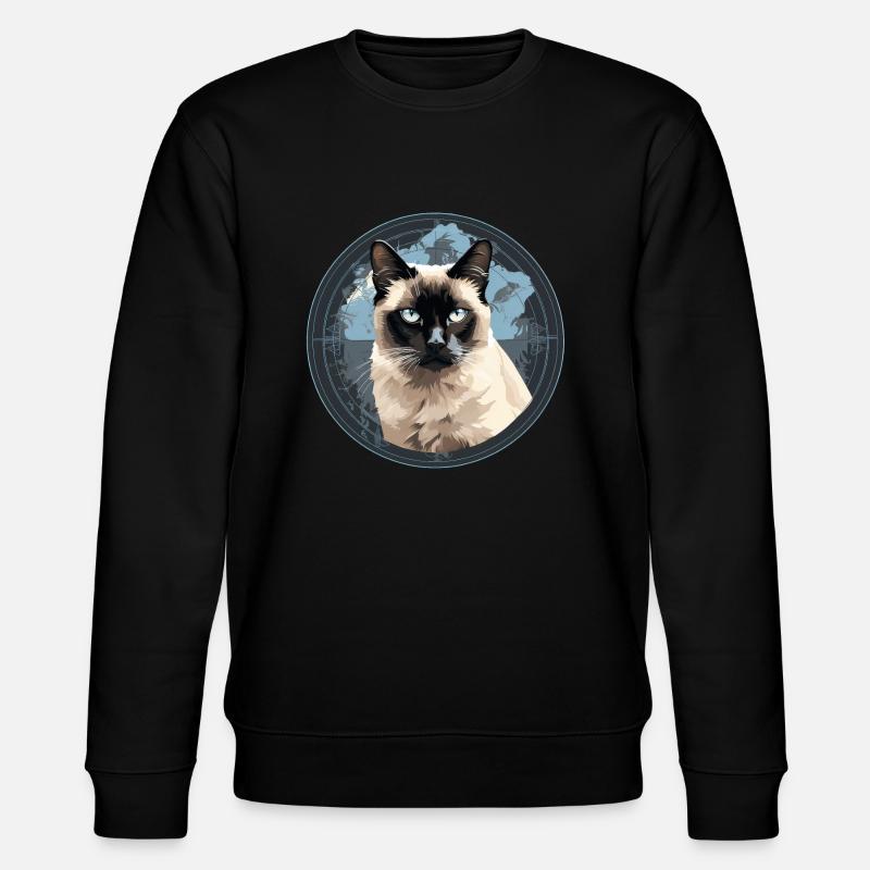 Balinesenkatze - Stanley/Stella Unisex Bio-Sweatshirt CHANGER  - Schwarz