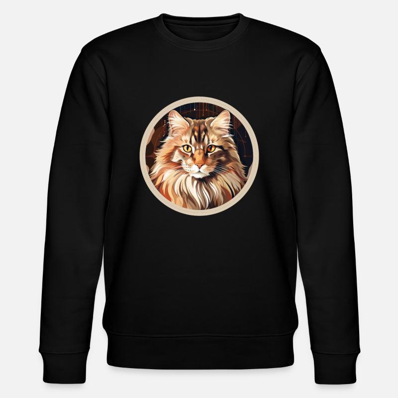 Norwegian Forest Cat - Stanley/Stella CHANGER Unisex Organic Sweatshirt - black