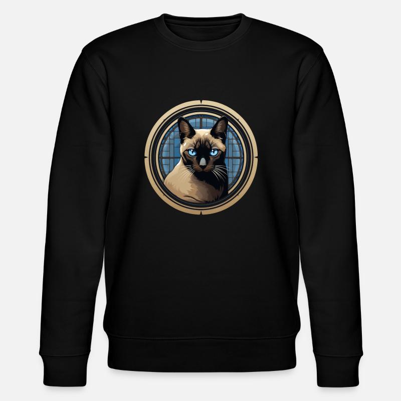 Siamkatze - Stanley/Stella Unisex Bio-Sweatshirt CHANGER  - Schwarz