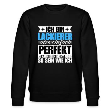 Perfekter Lackierer - Stanley/Stella Unisex Bio-Sweatshirt CHANGER  - Schwarz - Vorne - Nik (191cm) & Marisol (170cm)