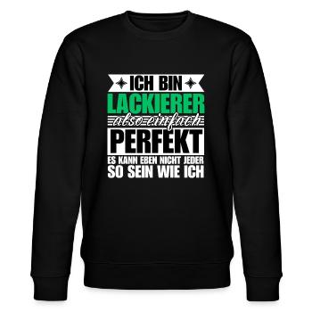 Perfekter Lackierer - Stanley/Stella Unisex Bio-Sweatshirt CHANGER  - Schwarz - Vorne - Nik (191cm) & Marisol (170cm)