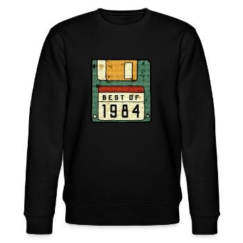 Best Of 1984 Birthday Outfit - Stanley/Stella CHANGER Unisex Organic Sweatshirt - black - Front - Nik (191cm) & Marisol (170cm)