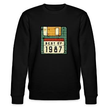 Meilleur cadeau d'anniversaire 1987 - Sweat bio CHANGER Stanley/Stella Unisexe - noir - Devant - Nik (191cm) & Marisol (170cm)