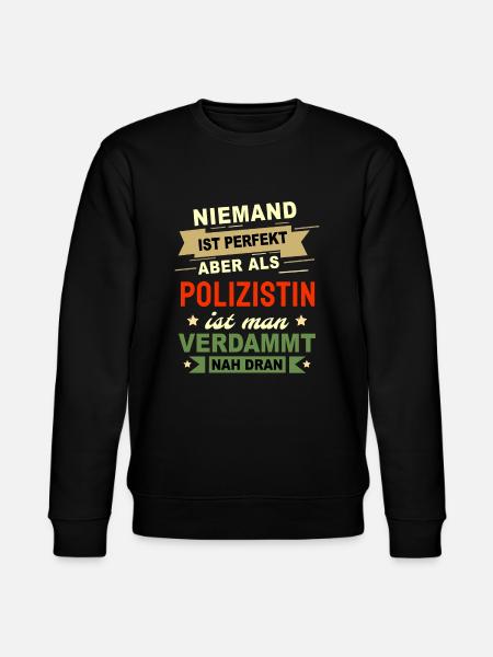 Polizistin Geschenk - Stanley/Stella Unisex Bio-Sweatshirt CHANGER - Schwarz