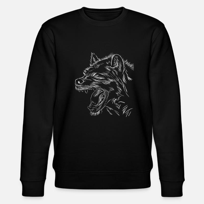 Stroke Hyäne - Stanley/Stella Unisex Bio-Sweatshirt CHANGER  - Schwarz