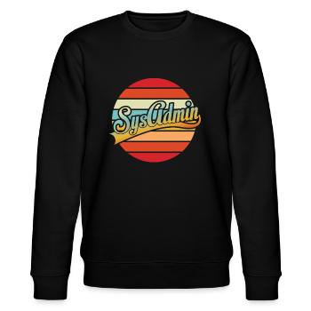 System Administrator Gift Ideas - Stanley/Stella CHANGER Unisex Organic Sweatshirt - black - Front - Nik (191cm) & Marisol (170cm)