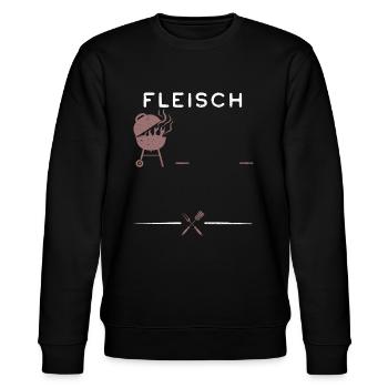 Fleisch - BBQ - Stanley/Stella Unisex Bio-Sweatshirt CHANGER  - Schwarz - Vorne - Nik (191cm) & Marisol (170cm)