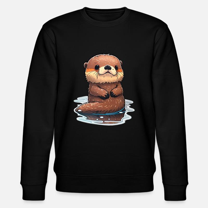 Loutre nageuse - Sweat bio CHANGER Stanley/Stella Unisexe - noir