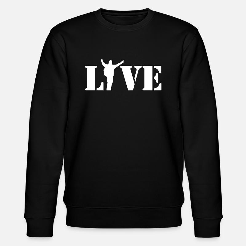 I love hiking - Stanley/Stella Unisex Bio-Sweatshirt CHANGER  - Schwarz