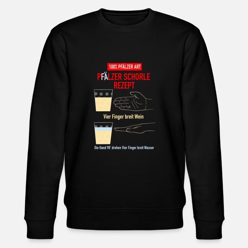 Pfälzer Schorle Rezept - Stanley/Stella Unisex Bio-Sweatshirt CHANGER - Schwarz