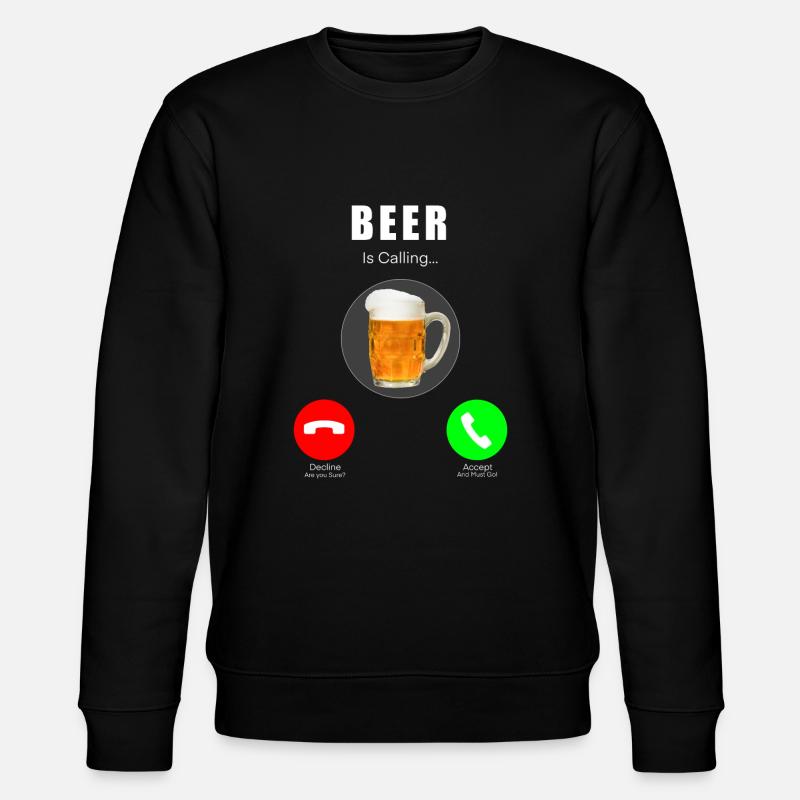 Bier ruft / Beer Is Calling - Stanley/Stella Unisex Bio-Sweatshirt CHANGER  - Schwarz